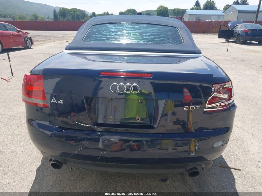 2008 Audi A4 VIN WAUAF48H78K015838 IAAI salvage auction — REAR END, Salvage (Pennsylvania), sold $875 on 2026-09-09 (photo 6)