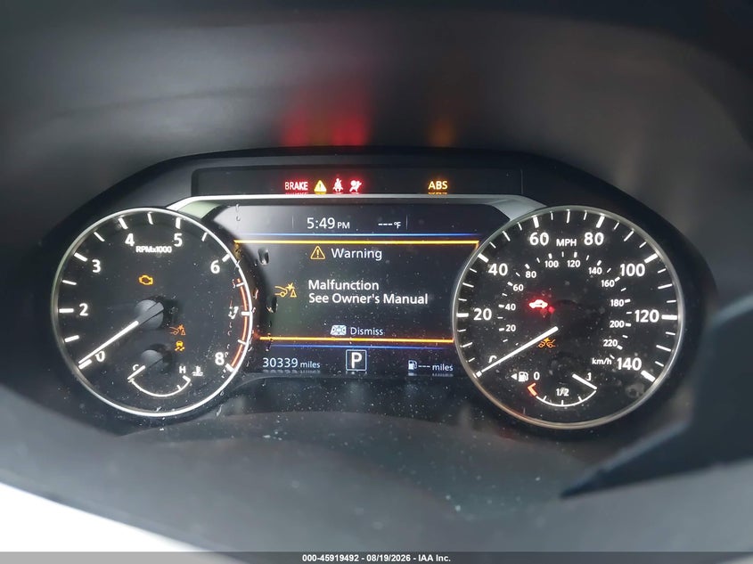 2024 Nissan Altima VIN 1N4BL4CV3RN321096 IAAI salvage auction — FRONT END, Wait Title, sold $950 on 2026-09-28 (photo 7)