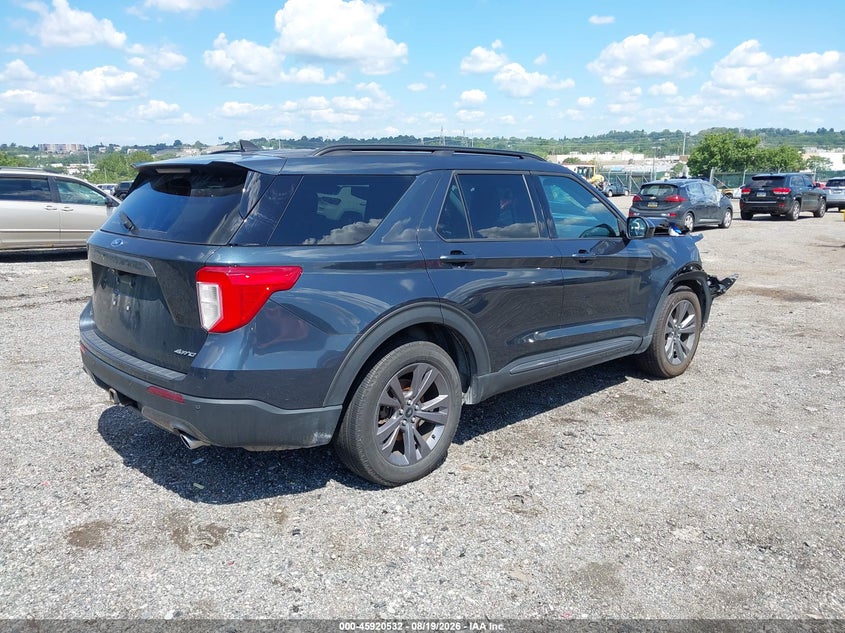 2022 Ford Explorer VIN 1FMSK8DHXNGC14733 IAAI salvage auction — RIGHT FRONT, Salvage Title, sold $6,950 on 2026-10-10 (photo 4)