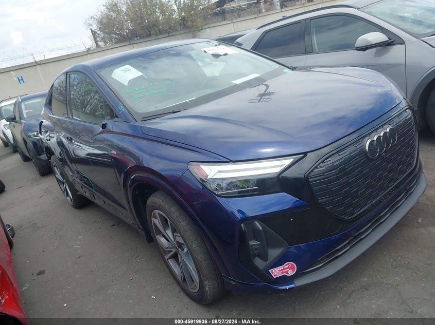 2024 Audi Q4 sportback e-tron VIN WA132BFZ0RP007845 — IAAI salvage auction photo