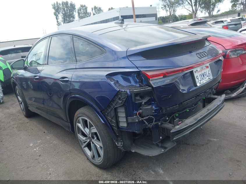 2024 Audi Q4 sportback e-tron VIN WA132BFZ0RP007845 IAAI salvage auction — REAR END, Salvage Certificate (California), sold $15,700 on 2026-09-30 (photo 3)