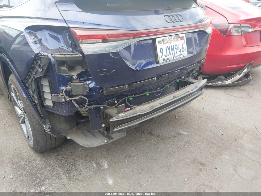 2024 Audi Q4 sportback e-tron VIN WA132BFZ0RP007845 IAAI salvage auction — REAR END, Salvage Certificate (California), sold $15,700 on 2026-09-30 (photo 6)