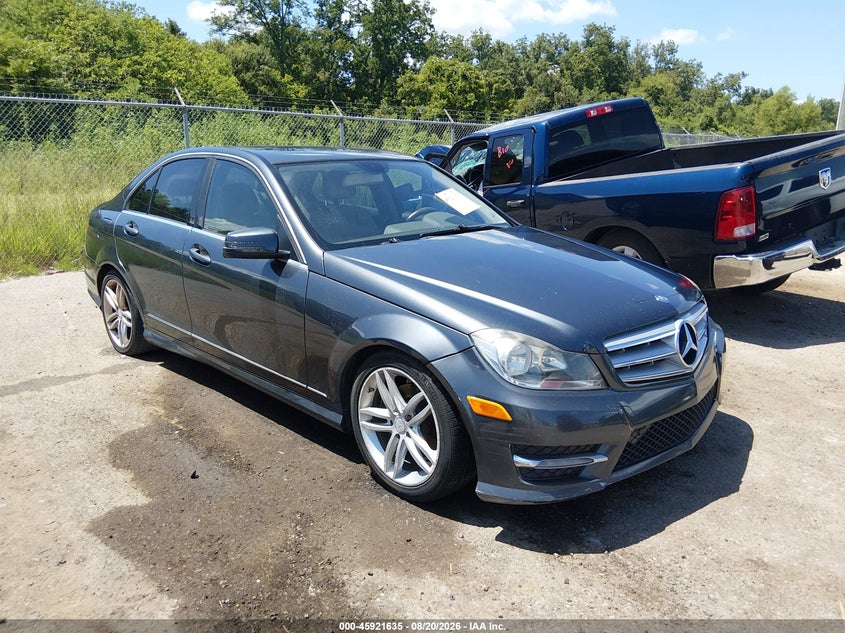 2013 Mercedes-benz C-klasse VIN WDDGF4HB5DA776866 IAAI salvage auction — ENGINE DAMAGE, Certificate Of Destruction (Louisiana), sold $350 on 2026-09-15 (photo 1)