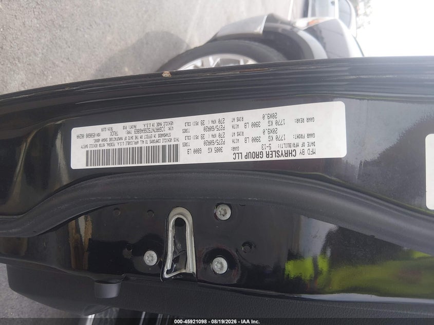 2013 Ram 1500 VIN 1C6RR7NT5DS646869 IAAI salvage auction — LEFT SIDE, Wait Title, sold $3,250 on 2026-09-10 (photo 9)