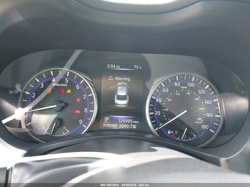 2014 Infiniti Q50 VIN JN1BV7AP3EM679876 IAAI salvage auction — REAR END, Salvage (California), sold $2,600 on 2026-09-02 (photo 7)