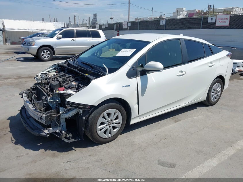 2016 Toyota Prius VIN JTDKBRFU7G3512557 IAAI salvage auction — FRONT END, Salvage (California), sold $1,900 on 2026-08-30 (photo 2)