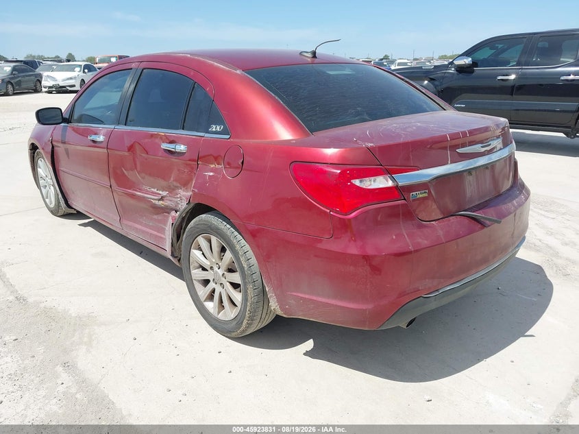 2014 Chrysler 200 VIN 1C3CCBCG9EN157002 IAAI salvage auction — SIDE, Wait Title, sold $800 on 2026-08-30 (photo 3)
