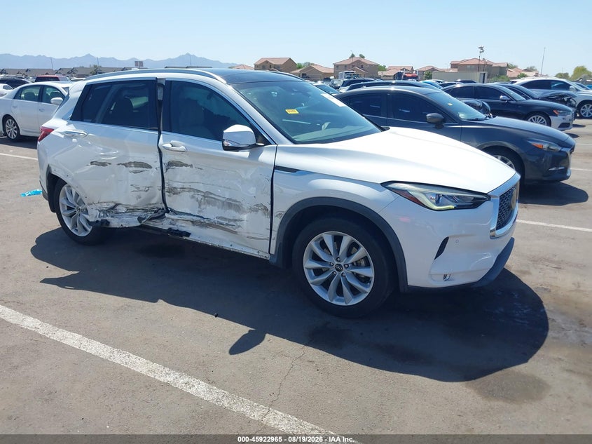 2019 Infiniti QX50 VIN 3PCAJ5M16KF115403 IAAI salvage auction — RIGHT SIDE, Wait Title, sold $4,550 on 2026-09-22 (photo 6)