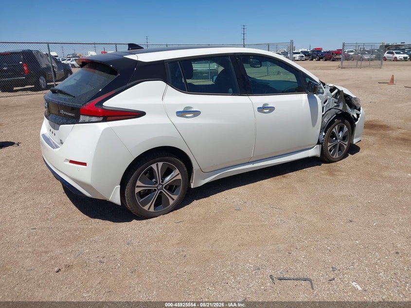 2022 Nissan Leaf VIN 1N4BZ1DV1NC558087 IAAI salvage auction — RIGHT SIDE, Salvage (Texas), sold $8,100 on 2026-10-12 (photo 4)