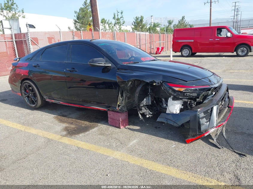 2026 Hyundai Elantra n VIN KMHLW4DK9TU036048 IAAI salvage auction — SIDE, Salvage (California), sold $8,125 on 2026-09-08 (photo 1)
