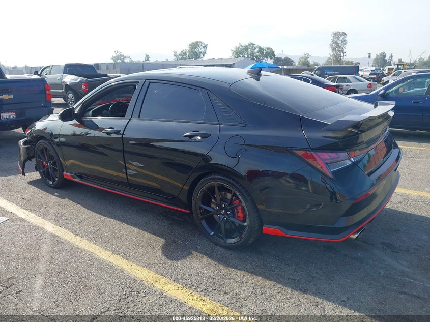2026 Hyundai Elantra n VIN KMHLW4DK9TU036048 IAAI salvage auction — SIDE, Salvage (California), sold $8,125 on 2026-09-08 (photo 3)