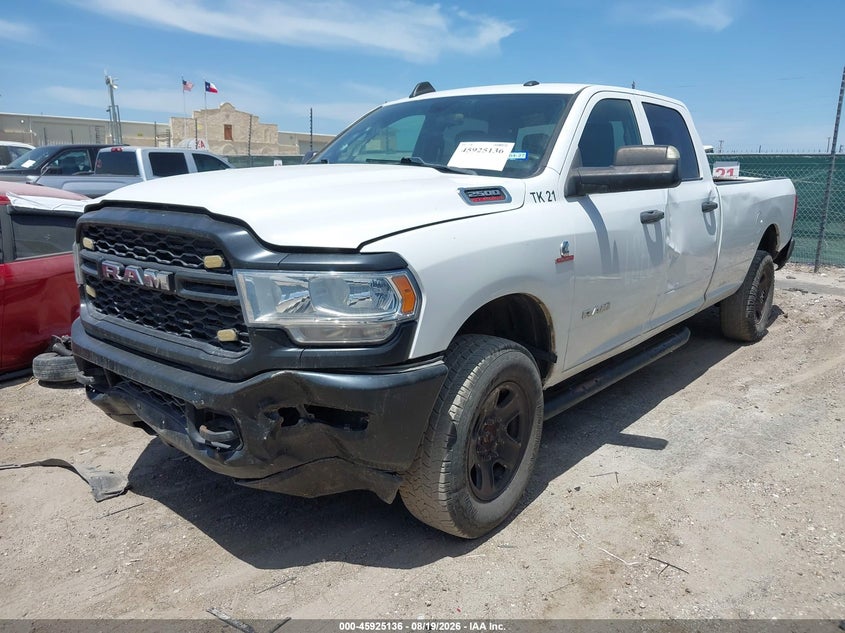 2021 Ram 2500 VIN 3C6UR5HL0MG645369 IAAI salvage auction — FRONT & REAR, Salvage (Texas), sold $9,650 on 2026-08-31 (photo 2)