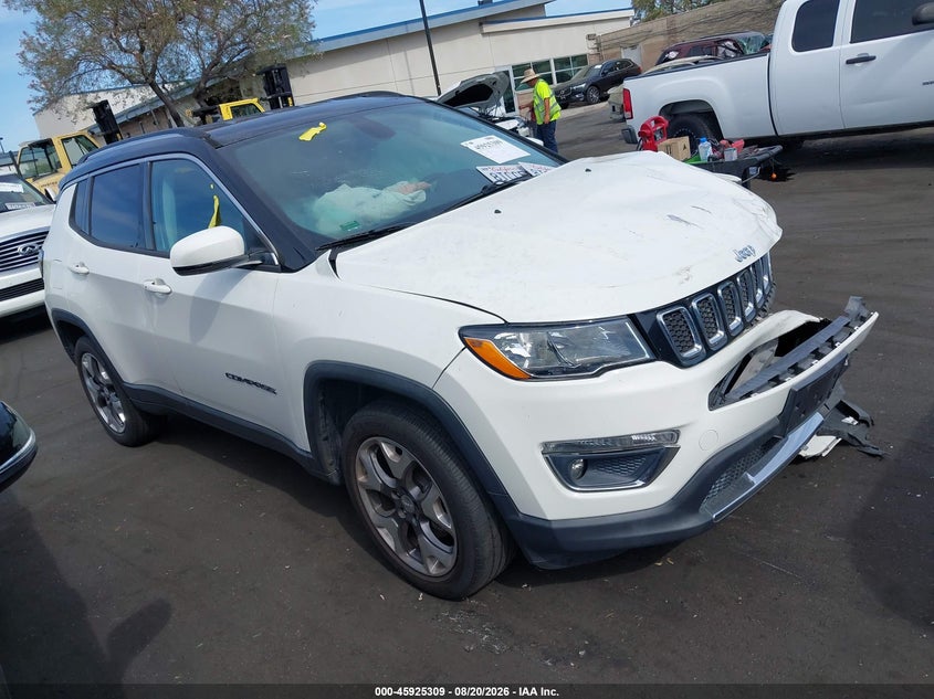 2018 Jeep Compass VIN 3C4NJDCB9JT147638 IAAI salvage auction — LEFT FRONT, Salvage Certificate (California), sold $3,050 on 2026-08-31 (photo 1)