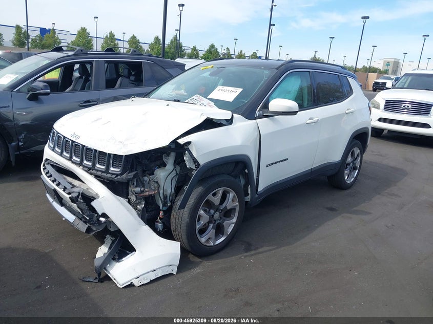 2018 Jeep Compass VIN 3C4NJDCB9JT147638 IAAI salvage auction — LEFT FRONT, Salvage Certificate (California), sold $3,050 on 2026-08-31 (photo 2)
