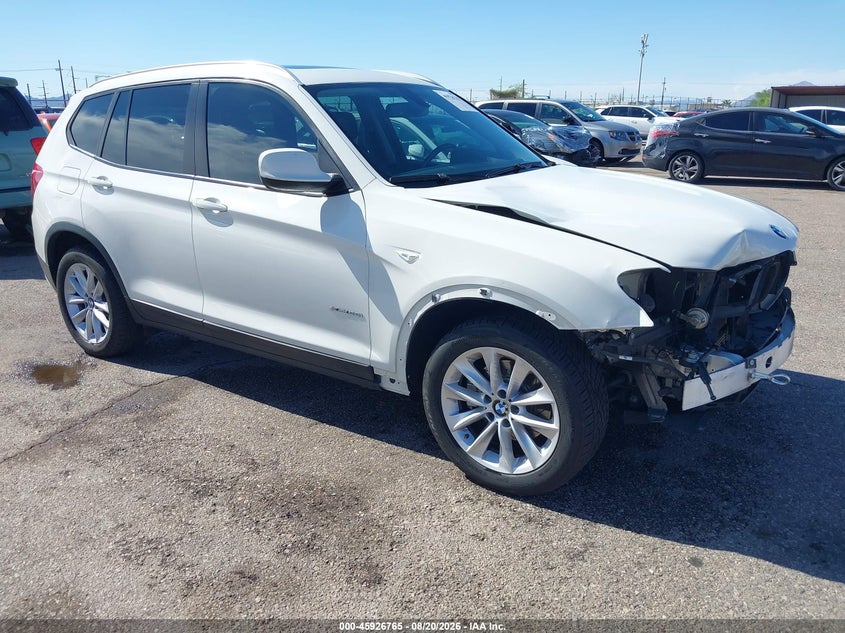 2014 BMW X3 VIN 5UXWX9C58E0D25361 IAAI salvage auction — RIGHT FRONT, Salvage (Arizona), sold $2,200 on 2026-08-24 (photo 1)