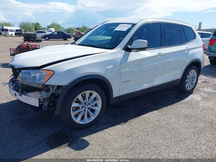 2014 BMW X3 VIN 5UXWX9C58E0D25361 IAAI salvage auction — RIGHT FRONT, Salvage (Arizona), sold $2,200 on 2026-08-24 (photo 2)