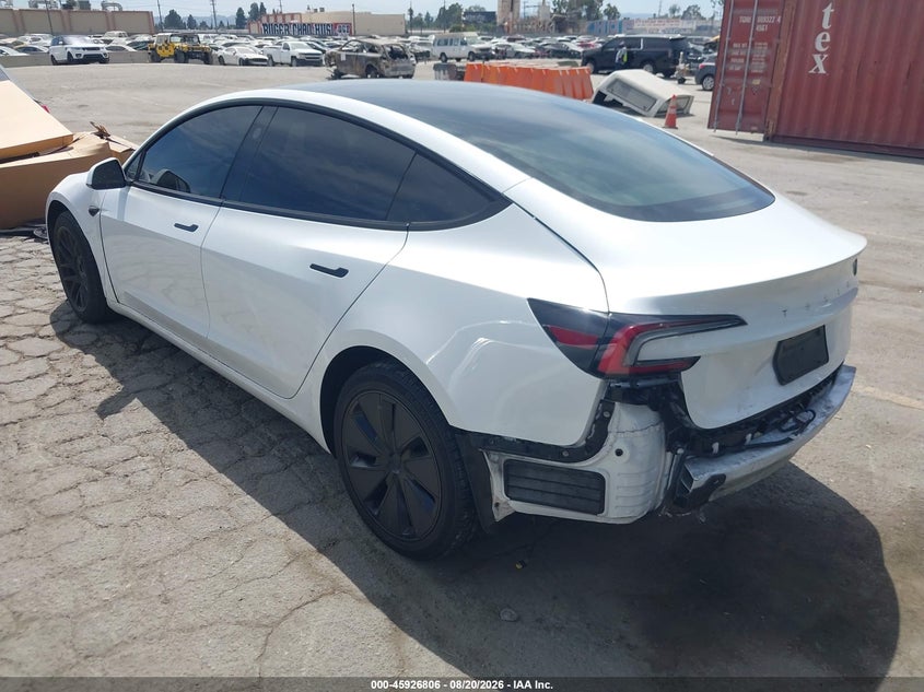 2024 Tesla Model 3 VIN 5YJ3E1EA8RF787915 IAAI salvage auction — REAR END, Wait Title, sold $15,300 on 2026-10-01 (photo 3)