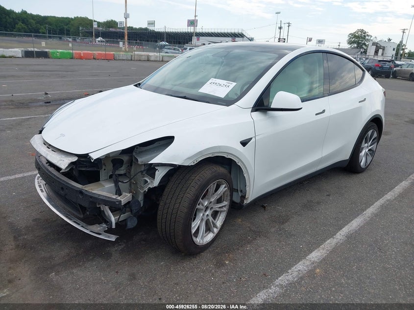 2021 Tesla Model Y VIN 5YJYGAEE0MF189197 IAAI salvage auction — FRONT END, Salvage (New Jersey), sold $9,200 on 2026-09-26 (photo 2)