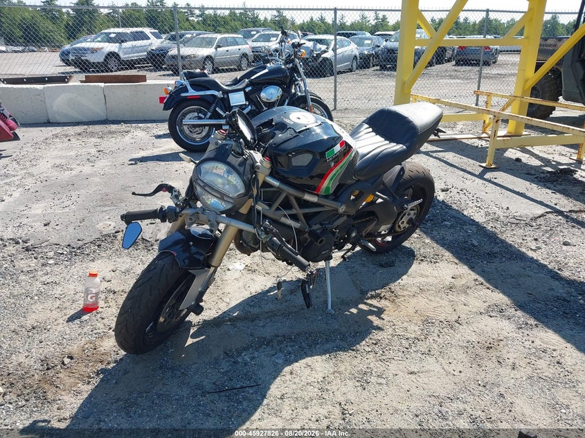 2013 Ducati Monster VIN ZDM1RARR3DB068115 IAAI salvage auction — FRONT END, Wait Title, sold $800 on 2026-09-08 (photo 2)