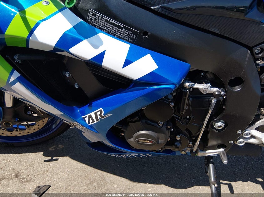 2008 Suzuki Gsx-r600 VIN JS1GN7EA482100798 IAAI salvage auction — RIGHT SIDE, Salvage (New Jersey), sold $1,650 on 2026-09-16 (photo 9)