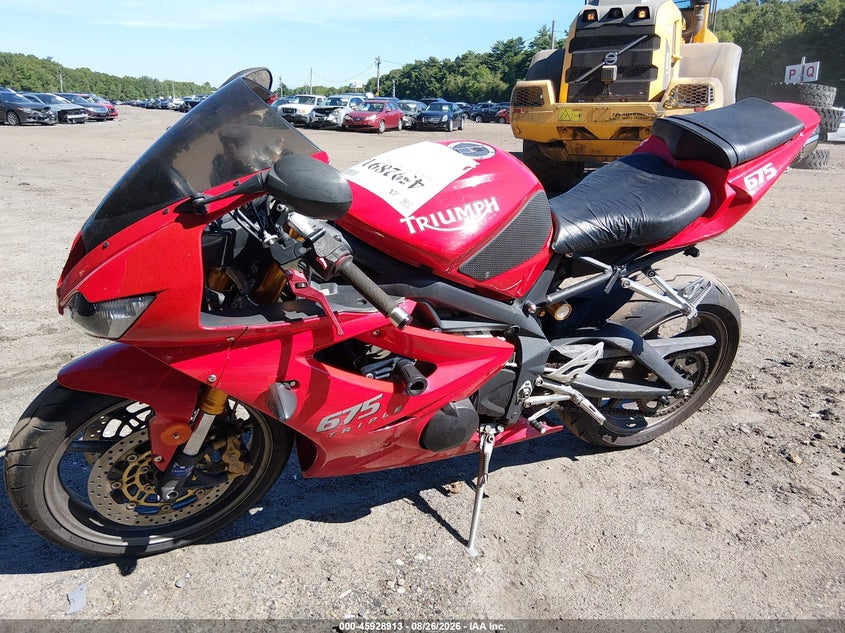 2008 Triumph motorcycle Daytona VIN SMTD00NS48J348211 IAAI salvage auction — REAR END, Salvage (Massachusetts), sold $225 on 2026-09-22 (photo 2)