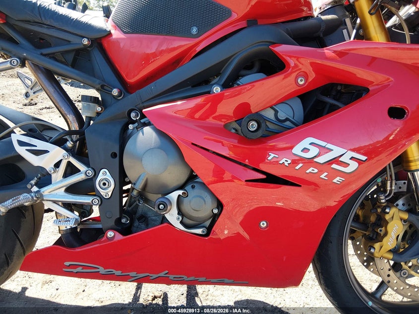 2008 Triumph motorcycle Daytona VIN SMTD00NS48J348211 IAAI salvage auction — REAR END, Salvage (Massachusetts), sold $225 on 2026-09-22 (photo 8)