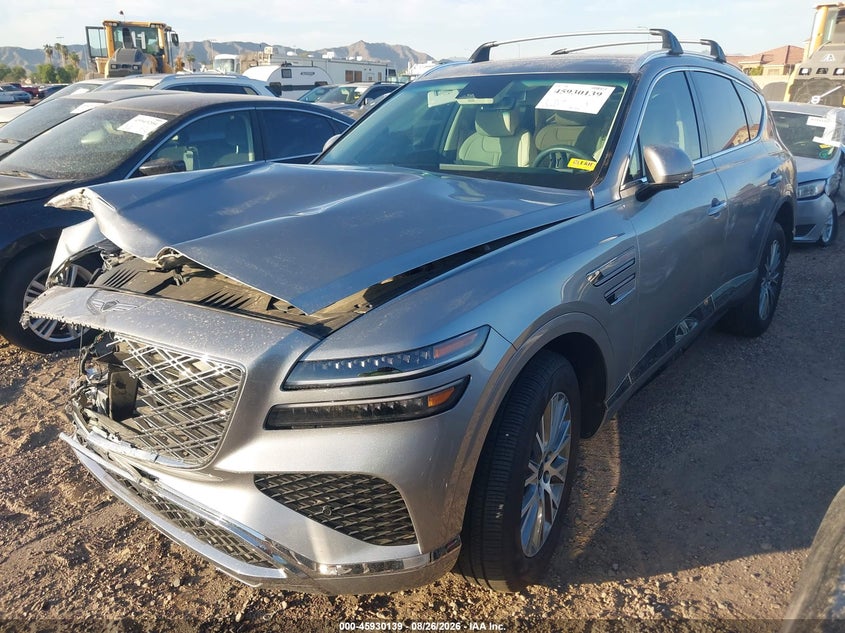 2025 Genesis Gv80 VIN KMUHFESB2SU271762 IAAI salvage auction — RIGHT FRONT, Wait Title, sold $13,200 on 2026-09-22 (photo 2)