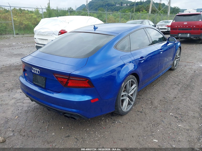 2017 Audi S7 VIN WAUWFAFC6HN040868 IAAI salvage auction — LEFT FRONT, Wait Title, sold $11,400 on 2026-09-15 (photo 4)