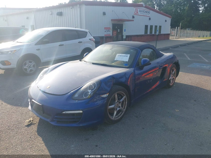 2013 Porsche Boxster VIN WP0CA2A86DS112080 IAAI salvage auction — SIDE, Salvage Title, sold $11,825 on 2026-09-18 (photo 2)