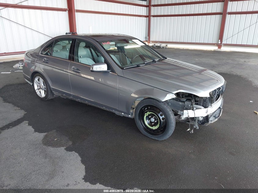 2012 Mercedes-benz C-klasse VIN WDDGF5HB6CR228008 IAAI salvage auction — FRONT END, Salvage (California), sold $1,350 on 2026-09-02 (photo 1)