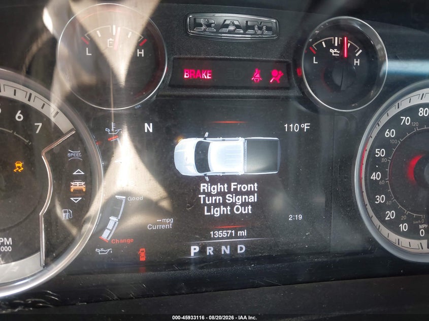 2016 Ram 1500 VIN 1C6RR7HT6GS313032 IAAI salvage auction — FRONT & REAR, Wait Title, sold $2,575 on 2026-10-13 (photo 7)