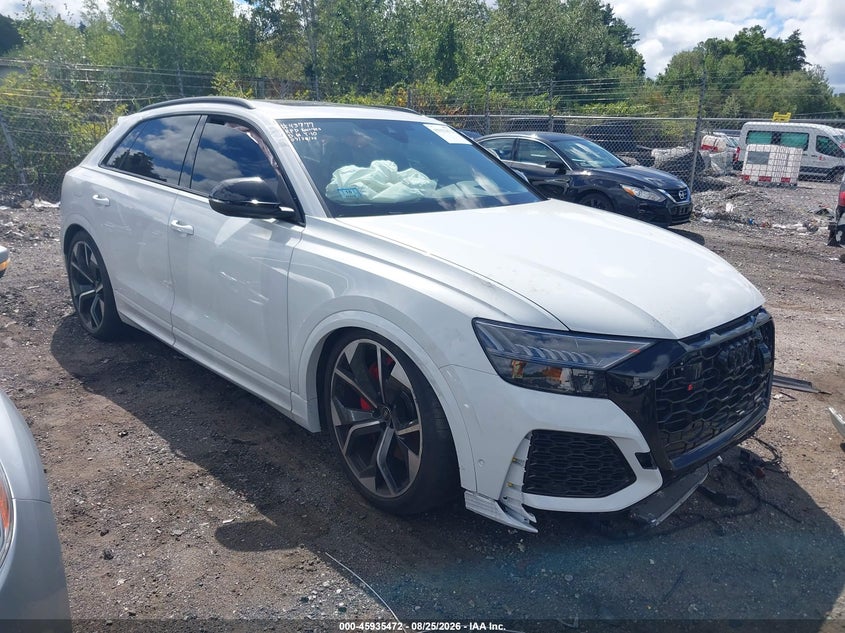 2024 Audi Rs q8 VIN WU1ARBF18RD014128 IAAI salvage auction — FRONT END, Salvage (Massachusetts), sold $44,500 on 2026-09-28 (photo 1)