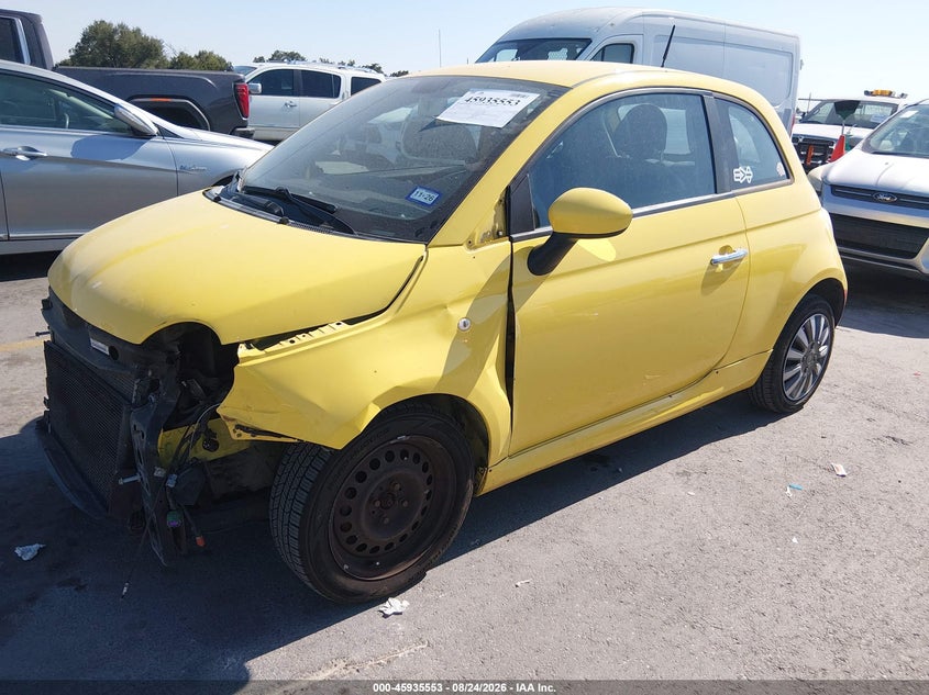 2012 Fiat 500 VIN 3C3CFFAR5CT127446 IAAI salvage auction — FRONT END, Salvage Title, sold $625 on 2026-09-22 (photo 2)