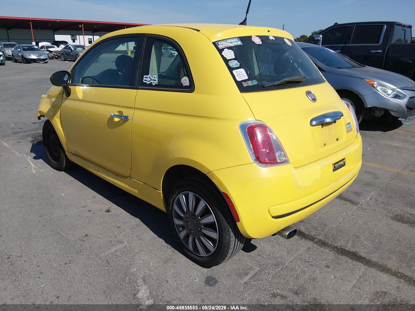 2012 Fiat 500 VIN 3C3CFFAR5CT127446 IAAI salvage auction — FRONT END, Salvage Title, sold $625 on 2026-09-22 (photo 3)