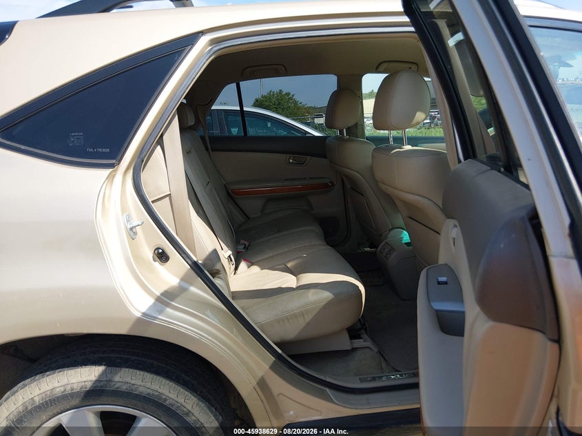 2009 Lexus Rx 350 VIN JTJHK31U292858214 IAAI salvage auction — NORMAL WEAR, Clear (Michigan), sold $2,400 on 2026-09-07 (photo 8)