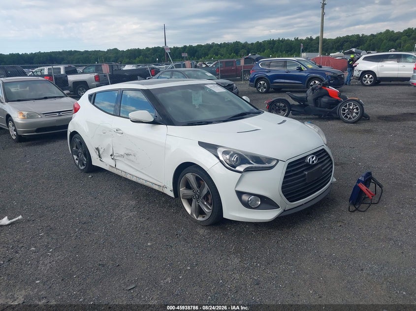 2015 Hyundai Veloster VIN KMHTC6AE3FU217170 IAAI salvage auction — RIGHT SIDE, Salvage - Greater Than 75% (Maryland), sold $925 on 2026-09-14 (photo 1)