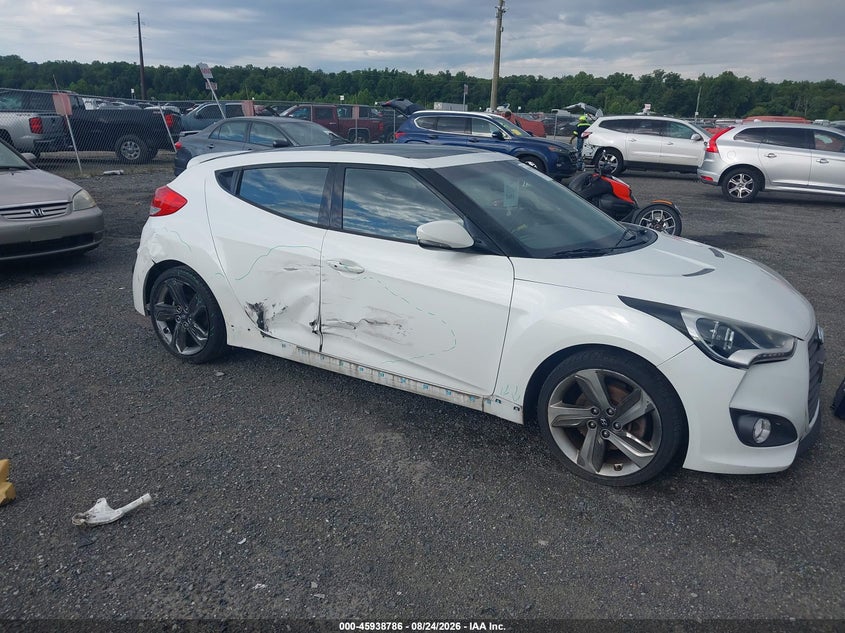 2015 Hyundai Veloster VIN KMHTC6AE3FU217170 IAAI salvage auction — RIGHT SIDE, Salvage - Greater Than 75% (Maryland), sold $925 on 2026-09-14 (photo 6)