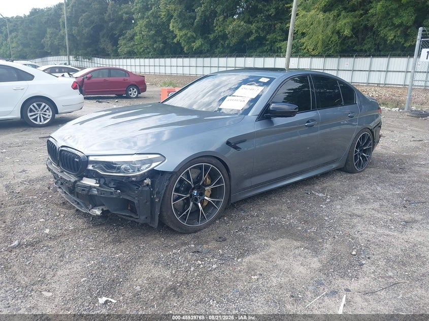 2020 BMW M5 VIN WBSJF0C08LB448826 IAAI salvage auction — FRONT & REAR, Salvage Title, sold $21,800 on 2026-10-12 (photo 2)