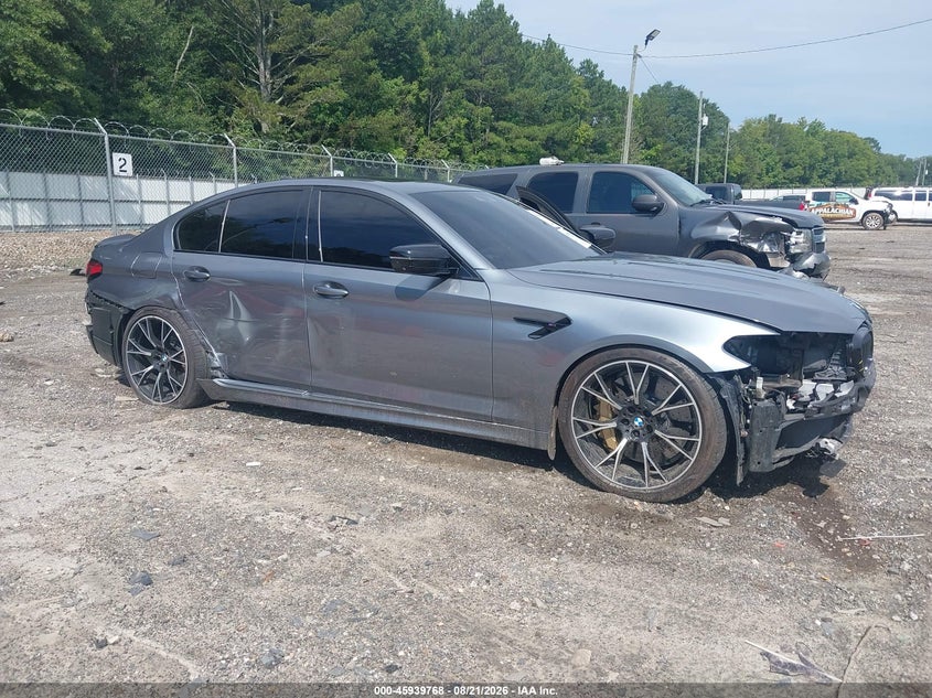 2020 BMW M5 VIN WBSJF0C08LB448826 IAAI salvage auction — FRONT & REAR, Salvage Title, sold $21,800 on 2026-10-12 (photo 6)