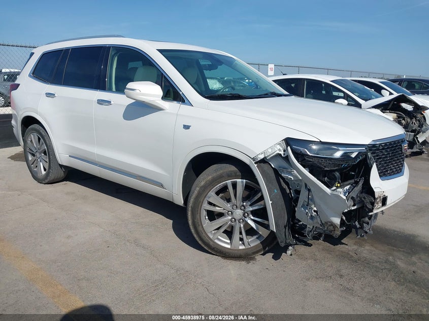 2021 Cadillac Xt6 VIN 1GYKPCRS1MZ226859 IAAI salvage auction — FRONT END, Wait Title, sold $6,800 on 2026-10-15 (photo 1)