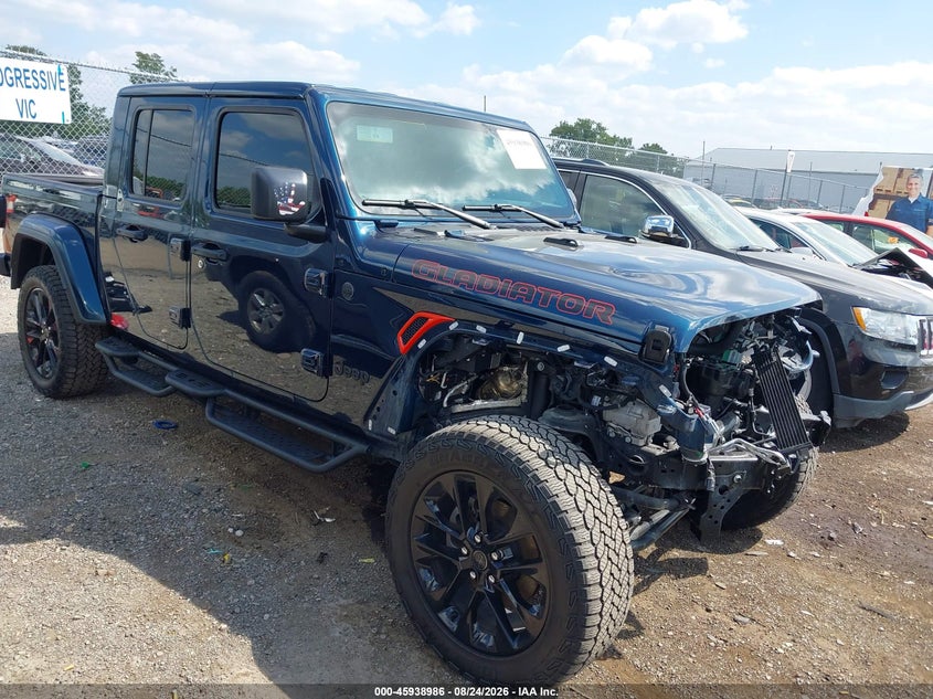 2025 Jeep Gladiator VIN 1C6PJTAG7SL513280 IAAI salvage auction — FRONT END, Salvage Title, sold $9,800 on 2026-09-24 (photo 1)