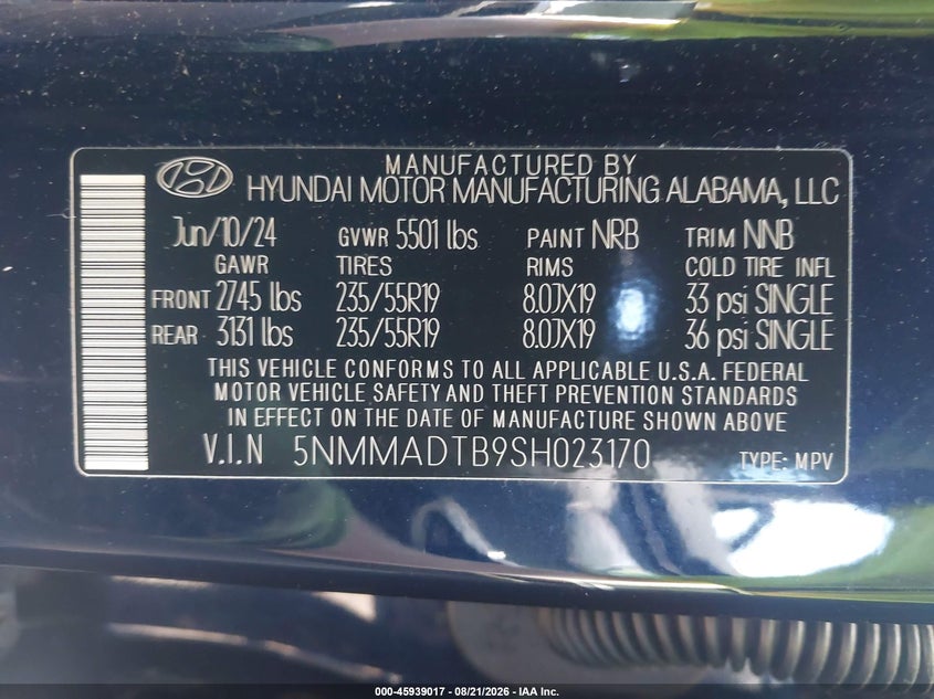 2025 Genesis Gv70 VIN 5NMMADTB9SH023170 IAAI salvage auction — FRONT END, Salvage (Idaho), sold $12,700 on 2026-09-05 (photo 9)