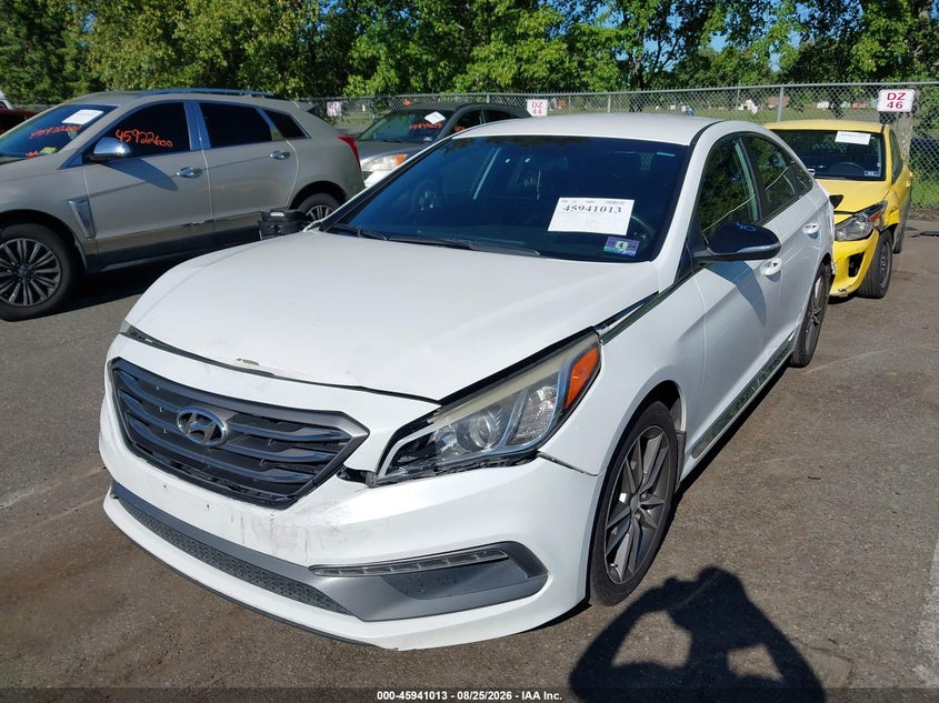 2017 Hyundai Sonata VIN 5NPE34AB5HH531116 IAAI salvage auction — FRONT & REAR, Salvage Title, sold $1,000 on 2026-09-30 (photo 2)