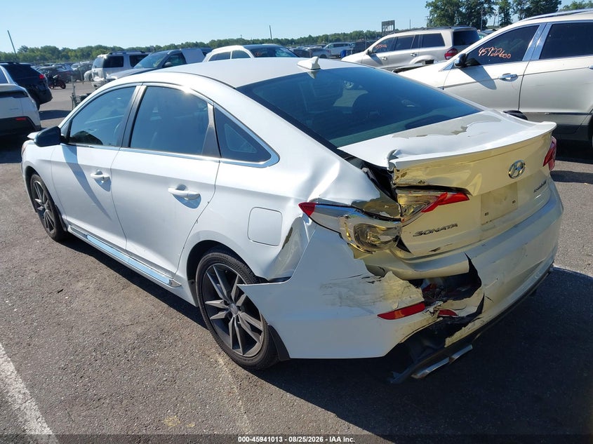 2017 Hyundai Sonata VIN 5NPE34AB5HH531116 IAAI salvage auction — FRONT & REAR, Salvage Title, sold $1,000 on 2026-09-30 (photo 3)