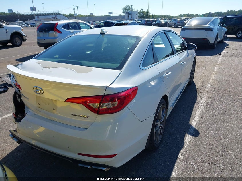 2017 Hyundai Sonata VIN 5NPE34AB5HH531116 IAAI salvage auction — FRONT & REAR, Salvage Title, sold $1,000 on 2026-09-30 (photo 4)
