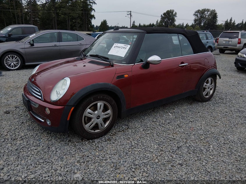 2007 Mini Cooper VIN WMWRF33587TG17296 IAAI salvage auction — REAR END, Bill Of Sale (Washington), sold $700 on 2026-09-07 (photo 2)