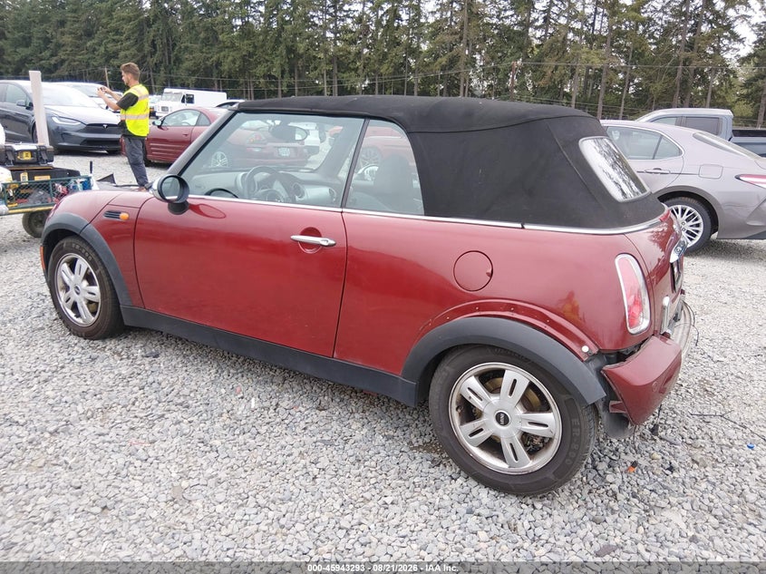 2007 Mini Cooper VIN WMWRF33587TG17296 IAAI salvage auction — REAR END, Bill Of Sale (Washington), sold $700 on 2026-09-07 (photo 3)