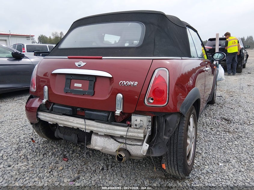 2007 Mini Cooper VIN WMWRF33587TG17296 IAAI salvage auction — REAR END, Bill Of Sale (Washington), sold $700 on 2026-09-07 (photo 6)