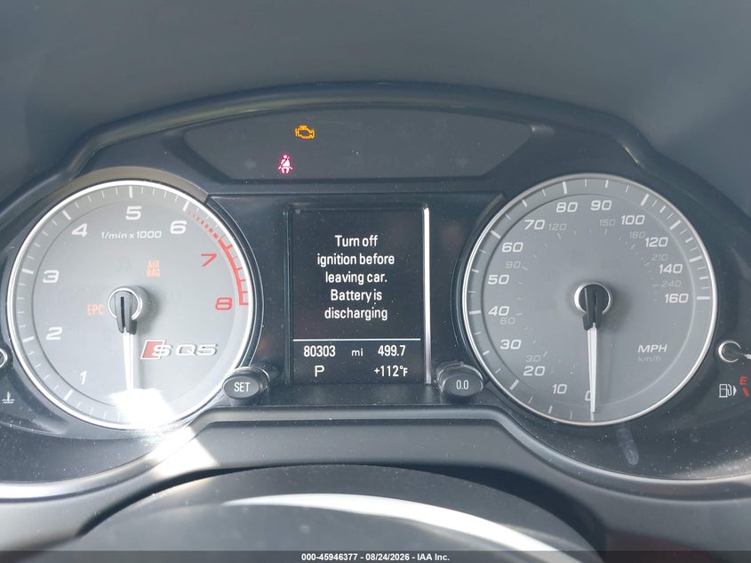 2016 Audi Sq5 VIN WA1CCBFP8GA044475 IAAI salvage auction — FRONT END, Wait Title, sold $3,300 on 2026-09-26 (photo 7)