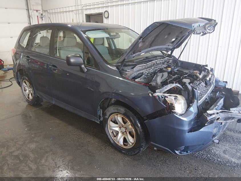 2014 Subaru Forester VIN JF2SJAAC1EH428187 IAAI salvage auction — FRONT END, Wait Title, sold $425 on 2026-08-29 (photo 1)
